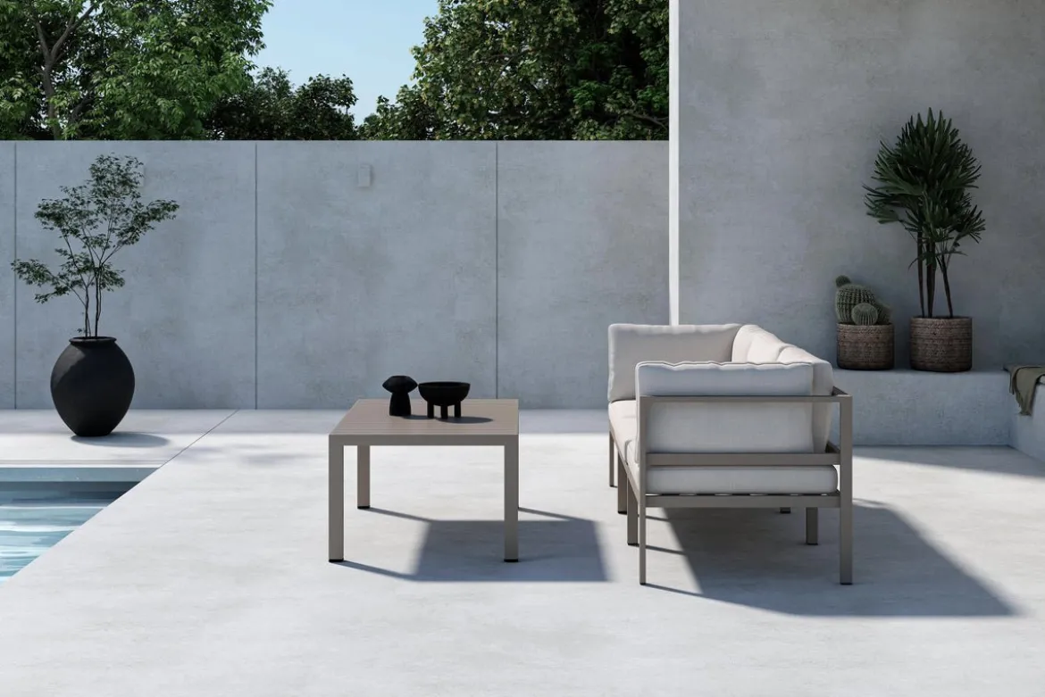 Garten Loungeset Dorello – 3er Sofa mit Couchtisch