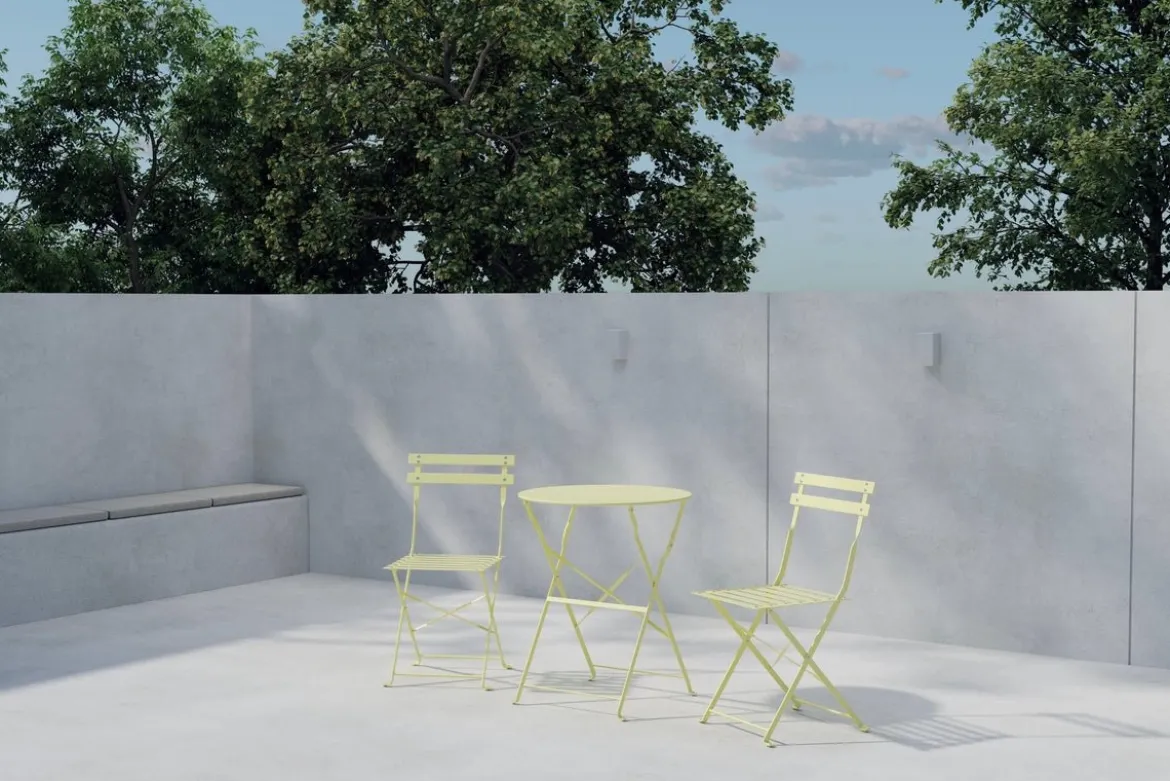 Garten Loungeset Elion – 3-teiliges Set mit rundem Tisch in 3 Farben