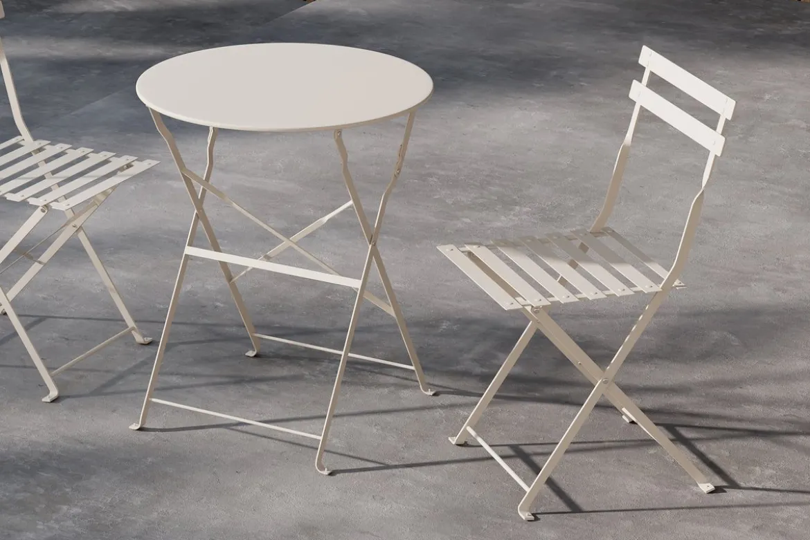 Garten Loungeset Elion – 3-teiliges Set mit rundem Tisch in 3 Farben