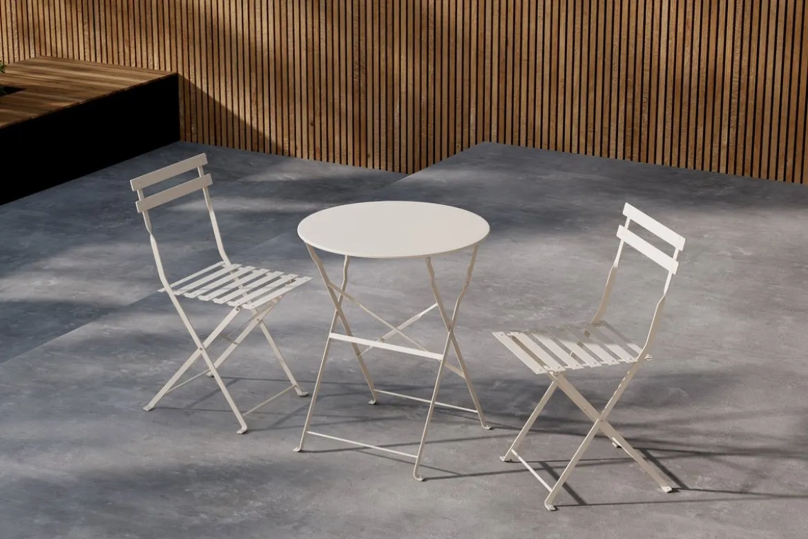 Garten Loungeset Elion – 3-teiliges Set mit rundem Tisch in 3 Farben