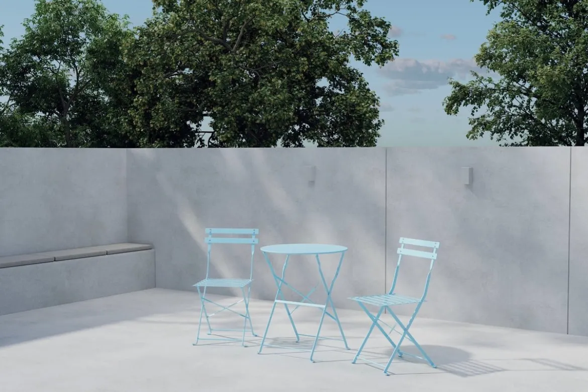 Garten Loungeset Elion – 3-teiliges Set mit rundem Tisch in 3 Farben