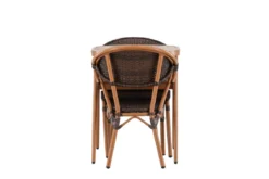 Garten Loungeset Elyon – 3-teiliges Set mit 2 Stühlen & Tisch in Braun