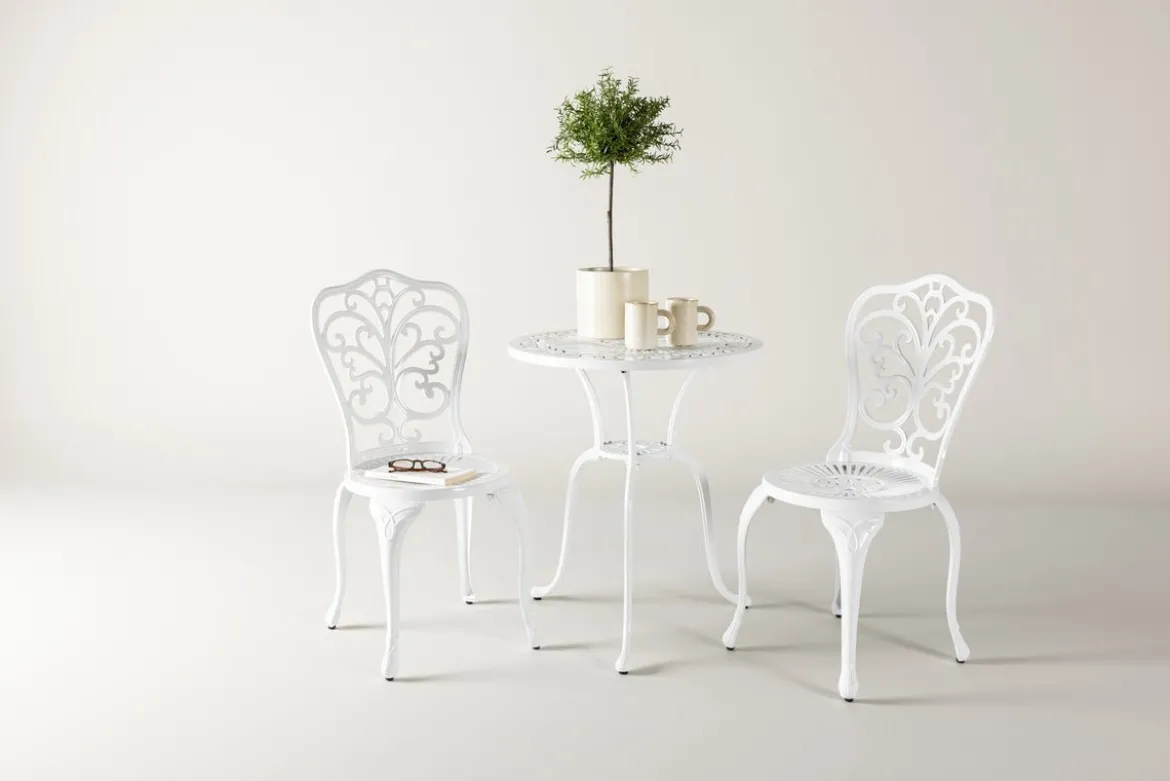 Garten Loungeset Elyra – 3-teiliges Set mit Stühlen & Tisch in 2 Farben
