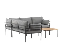 Garten Loungeset Felicita – Ecksofa mit 4 Sitzplätzen und Couchtisch