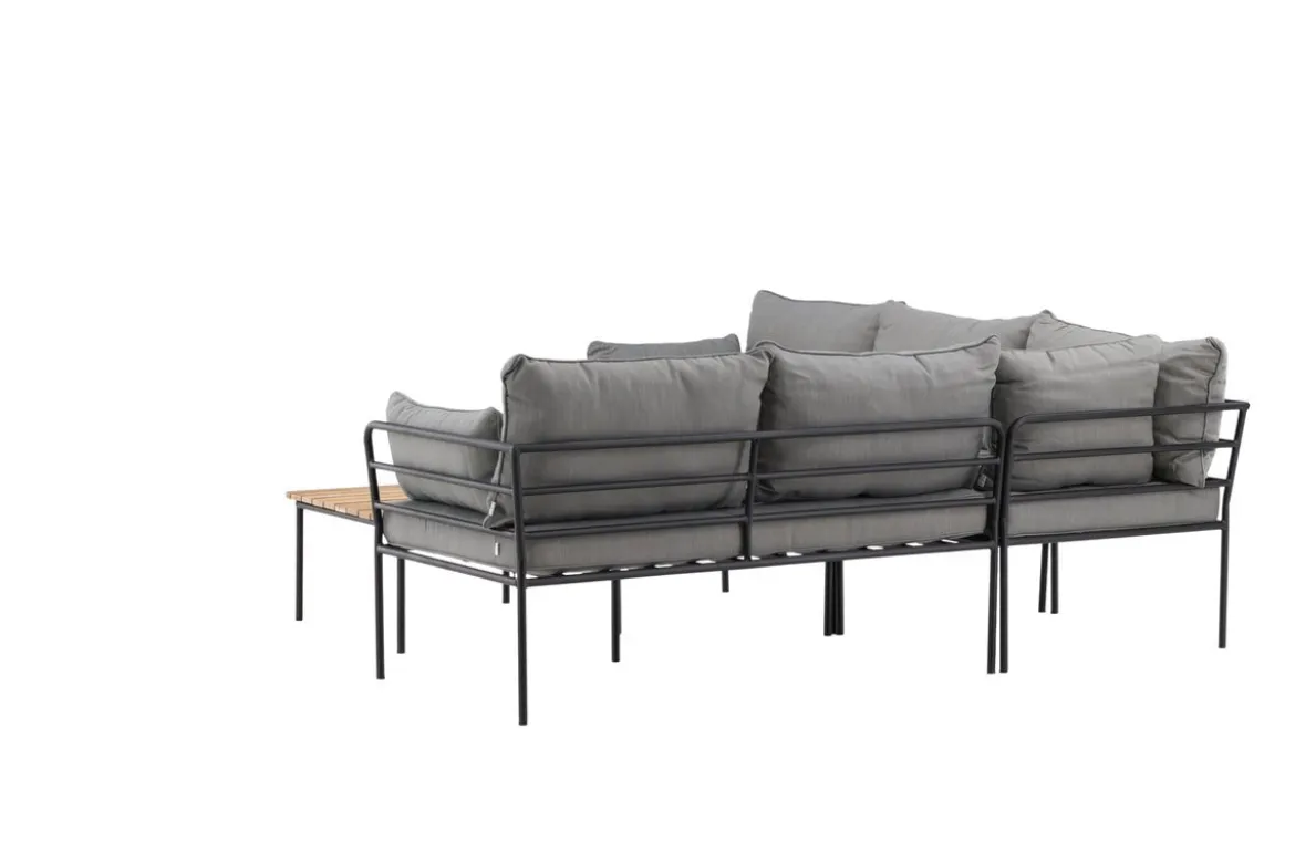 Garten Loungeset Felicita – Ecksofa mit 4 Sitzplätzen und Couchtisch
