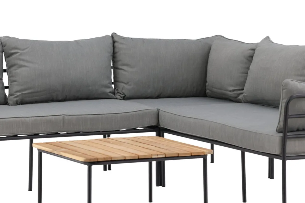 Garten Loungeset Felicita – Ecksofa mit 4 Sitzplätzen und Couchtisch