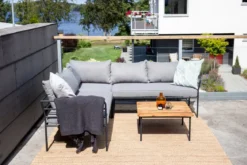 Garten Loungeset Felicita – Ecksofa mit 4 Sitzplätzen und Couchtisch