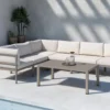 Garten Loungeset Galeno – Großes Ecksofa mit Couchtisch
