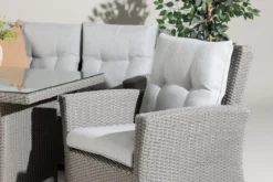 Garten Loungeset Henry – mit Glasplatte & Sitzkissen