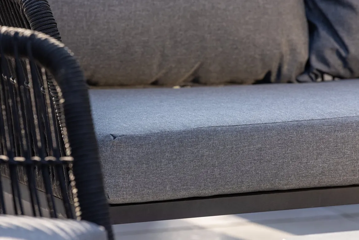 Garten Loungeset Isadora – 4-teilig mit Tisch in Betonoptik & wetterfest