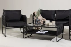 Garten Loungeset Kim - mit Rückenlehne aus Polyesterseil