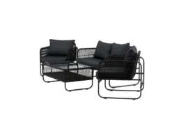 Garten Loungeset Kim - mit Rückenlehne aus Polyesterseil