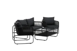 Garten Loungeset Kim - mit Rückenlehne aus Polyesterseil