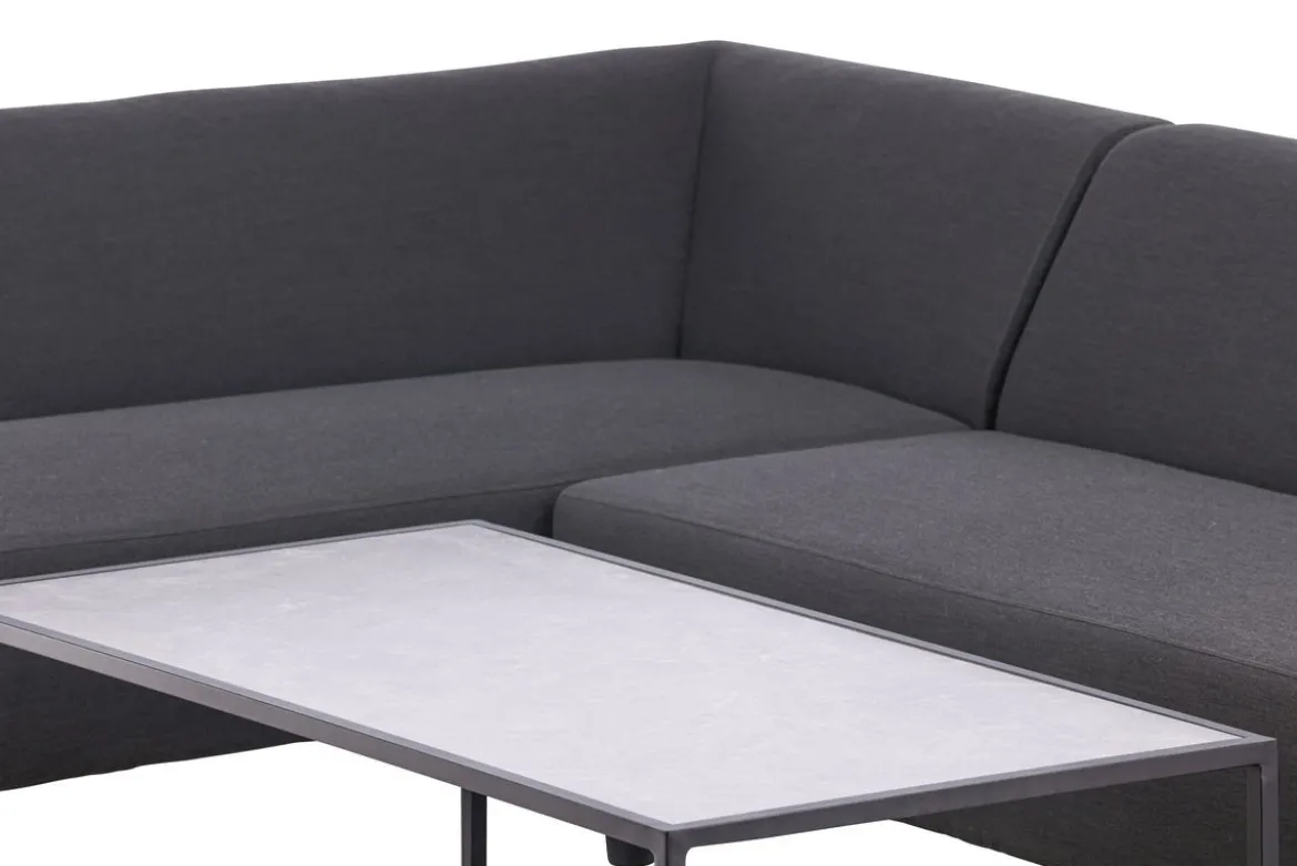 Garten Loungeset Kreta – mit wasserabweisendem Stoff & Tisch, UV-beständig