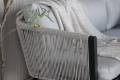 Garten Loungeset Lindsay - Wahlweise in Schwarz/Grau oder Weiß/Grau