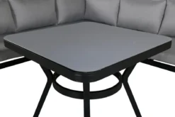 Garten Loungeset Lindsay - Wahlweise in Schwarz/Grau oder Weiß/Grau