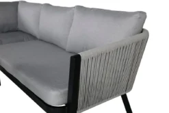 Garten Loungeset Lindsay - Wahlweise in Schwarz/Grau oder Weiß/Grau