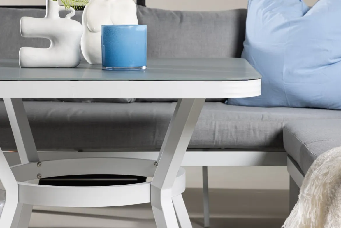 Garten Loungeset Lindsay - Wahlweise in Schwarz/Grau oder Weiß/Grau