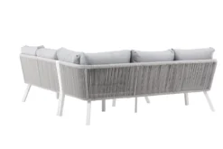 Garten Loungeset Lindsay - Wahlweise in Schwarz/Grau oder Weiß/Grau