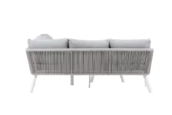 Garten Loungeset Lindsay - Wahlweise in Schwarz/Grau oder Weiß/Grau