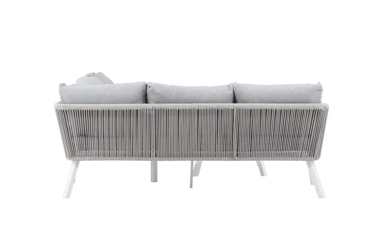 Garten Loungeset Lindsay - Wahlweise in Schwarz/Grau oder Weiß/Grau
