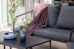 Garten Loungeset Living - aus schwarzem Stahlgestell