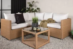 Garten Loungeset Ludwiga - Wahlweise in Natur oder Schwarz
