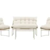 Garten Loungeset Marvella – 4-teiliges Outdoor-Sofa-Set in Beige mit Polstern