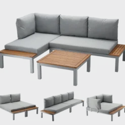 Garten Loungeset ModuFlex – modulares Aluminium Lounge-Set