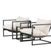 Garten Loungeset Naomi – mit Glastisch & wetterfesten Kissen