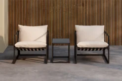 Garten Loungeset Naomi – mit Glastisch & wetterfesten Kissen