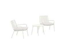 Garten Loungeset Ravo – 3-teiliges Set mit Stühlen & Tisch