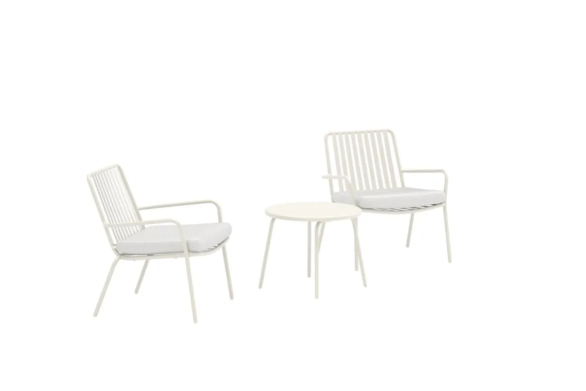 Garten Loungeset Ravo – 3-teiliges Set mit Stühlen & Tisch