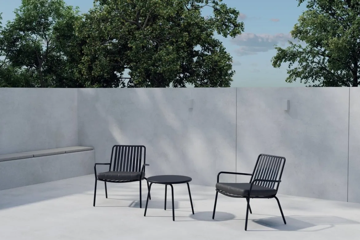 Garten Loungeset Ravo – 3-teiliges Set mit Stühlen & Tisch