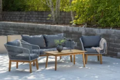 Garten Loungeset Rawai – wetterbeständig, in zwei Farben aus Holz