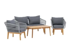 Garten Loungeset Rawai – wetterbeständig, in zwei Farben aus Holz