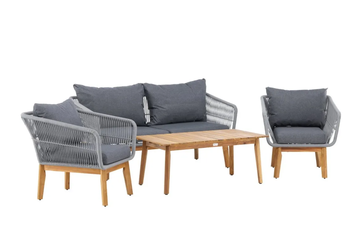 Garten Loungeset Rawai – wetterbeständig, in zwei Farben aus Holz