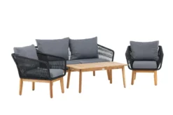 Garten Loungeset Rawai – wetterbeständig, in zwei Farben aus Holz