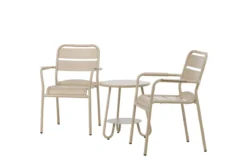 Garten Loungeset Rivana – 3-teiliges Set mit 2 Stühlen & Tisch in Beige