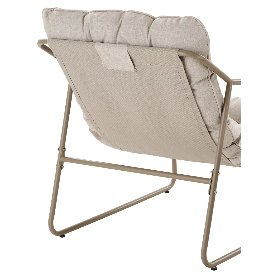 Garten Lounge Set Sandira – mit Stahlgestell in Sand und dicken Sitzpolstern