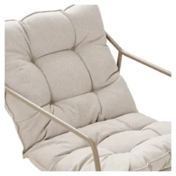 Garten Lounge Set Sandira – mit Stahlgestell in Sand und dicken Sitzpolstern