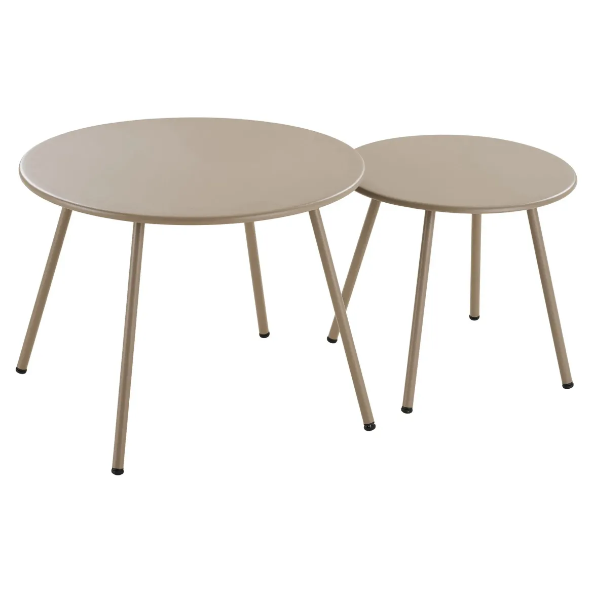 Garten Lounge Set Sandira – mit Stahlgestell in Sand und dicken Sitzpolstern