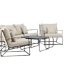 Garten Loungeset Santorini – wetterfest in mediterranem Design mit Kissen