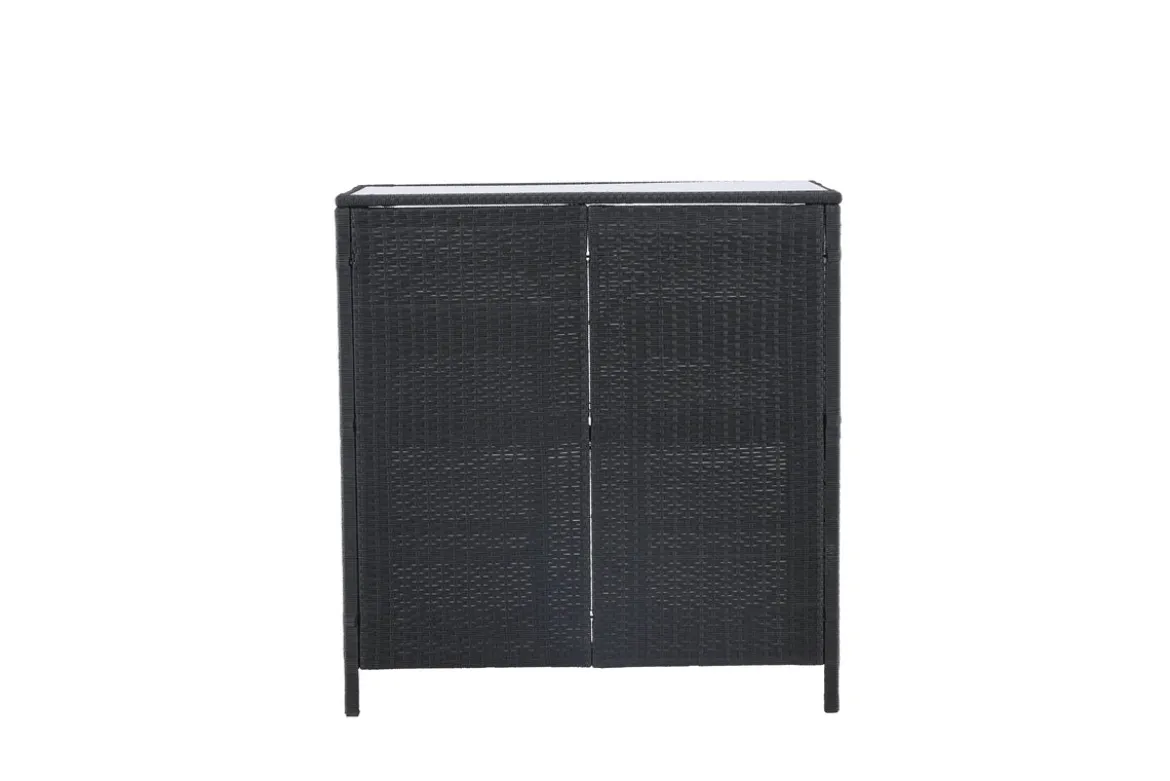 Garten Loungeset Talio – 3-teiliges Set aus synth. Rattan in Schwarz
