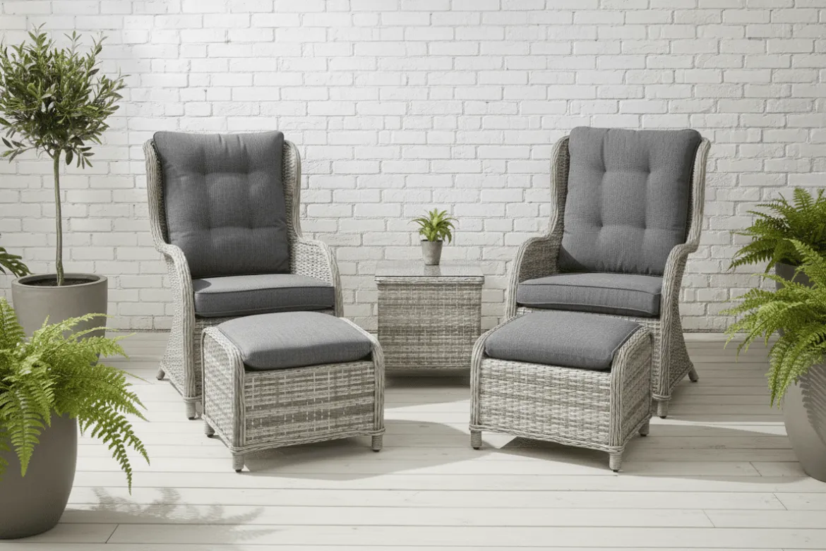 Garten Loungeset Tarell – 3-teiliges Set mit Sesseln & Tisch
