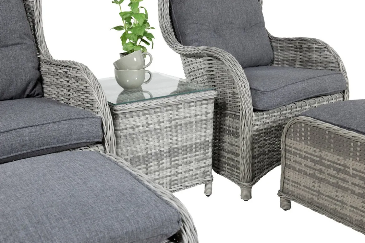 Garten Loungeset Tarell – 3-teiliges Set mit Sesseln & Tisch