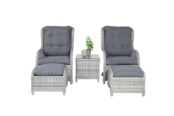 Garten Loungeset Tarell – 3-teiliges Set mit Sesseln & Tisch