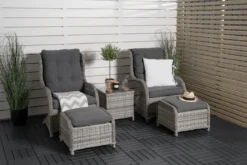 Garten Loungeset Tarell – 3-teiliges Set mit Sesseln & Tisch