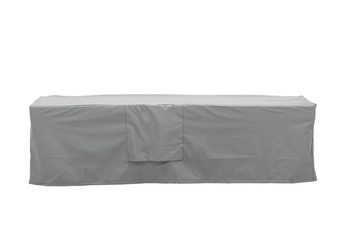 Garten Möbelabdeckung Azura - 180x50x60cm aus grauem Polyester
