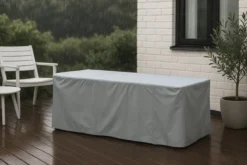 Garten Möbelabdeckung Azura - 180x50x60cm aus grauem Polyester